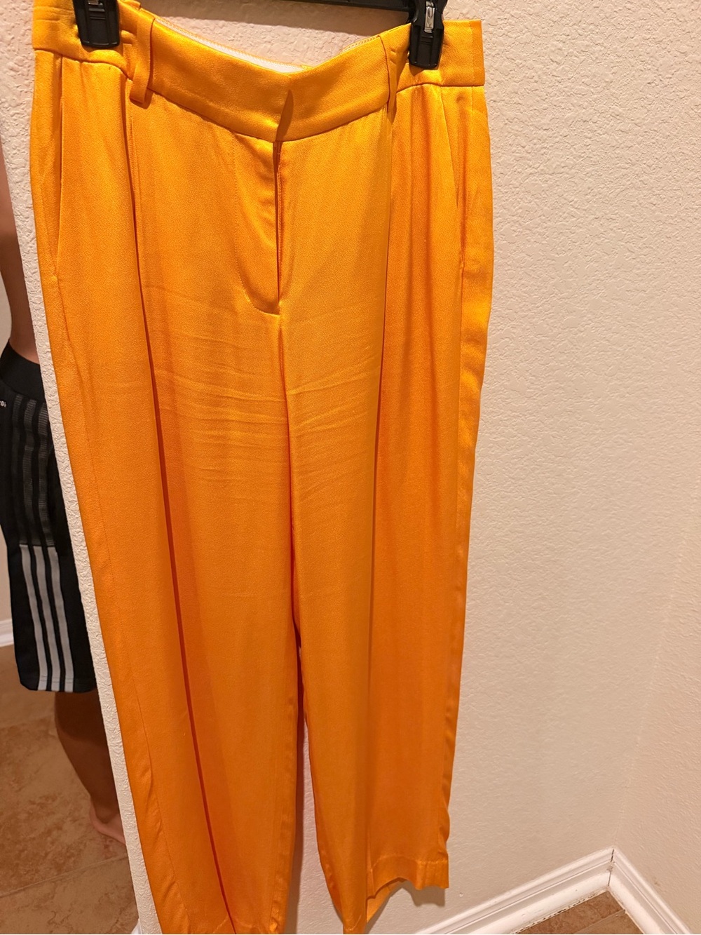 J. Crew Wide-Leg High-Waist Pants in Bright Orange